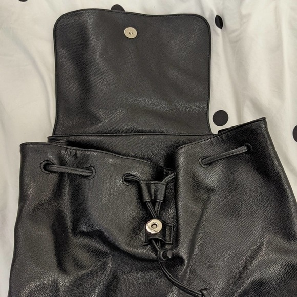 Victoria\'s Secret Faux Leather Black Backpack main image 7